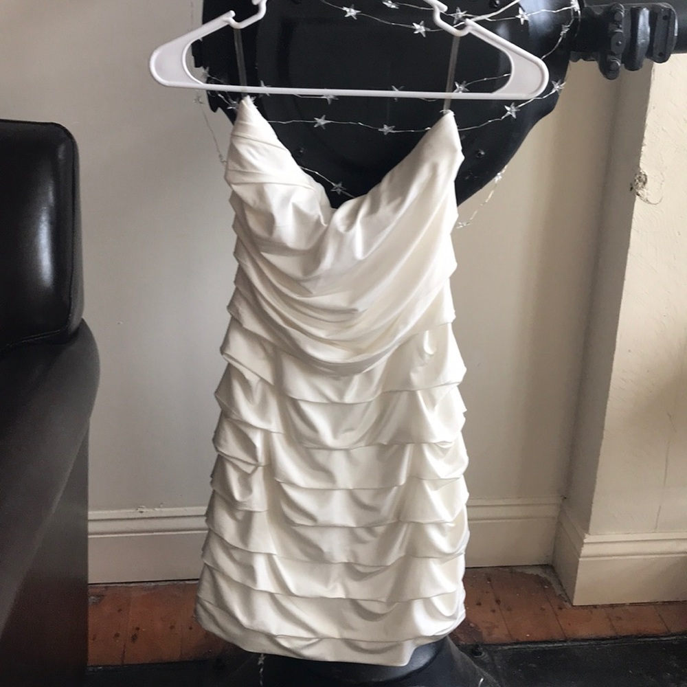 White Ruffle Dress